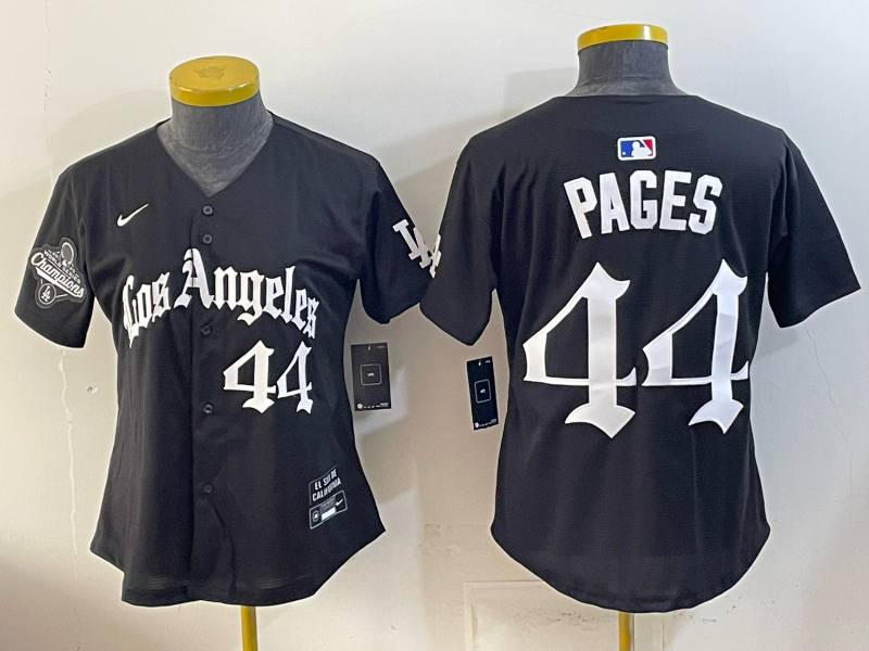 Men Los Angeles Dodgers #44 Pages black Game 2026 Nike MLB Jersey 0521011